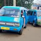 Angkutan kota atau mikrotel di kawasan Pasar Gadang, Kota Malang. Pemprov Jawa Timur membebaskan pajak kendaraan bermotor bagi angkot dan ojek online selama 19 September 31 Desember 2022 sebagai perlindungan dampak kenaikan BBM (Liputan6.com/Zainul Arifin)&nbsp;