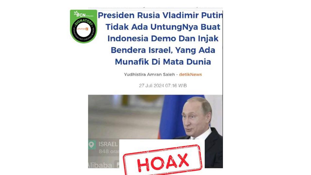 Cek fakta Vladimir Putin komentari unjuk rasa Israel