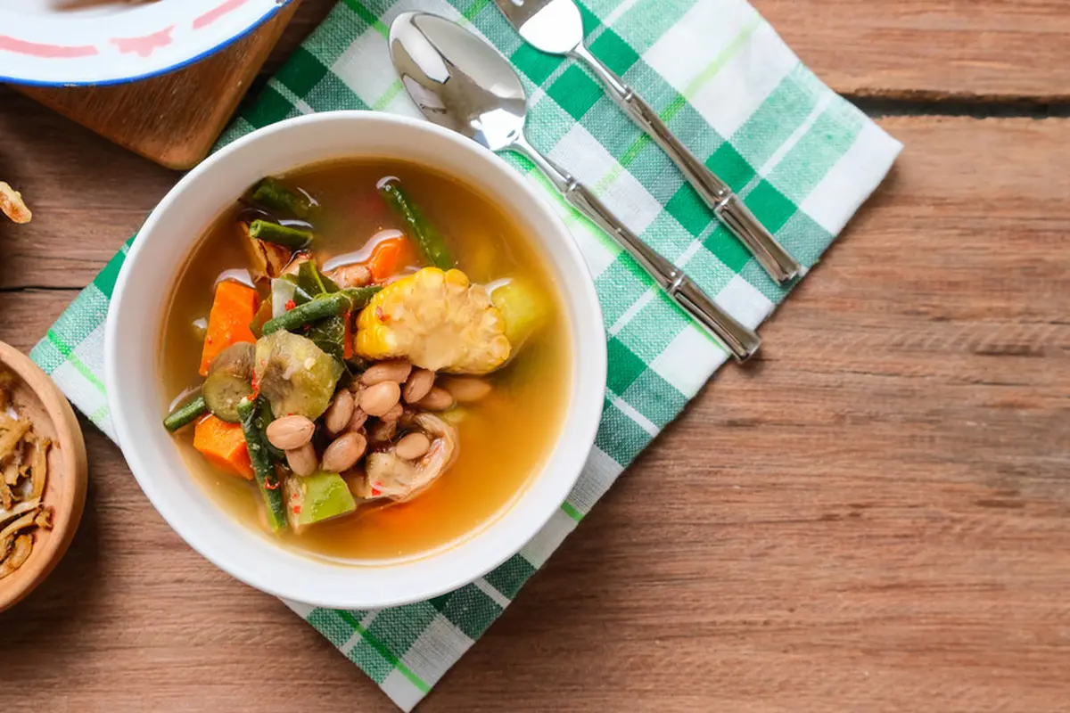 Ilustrasi sayur pendamping kering tempe