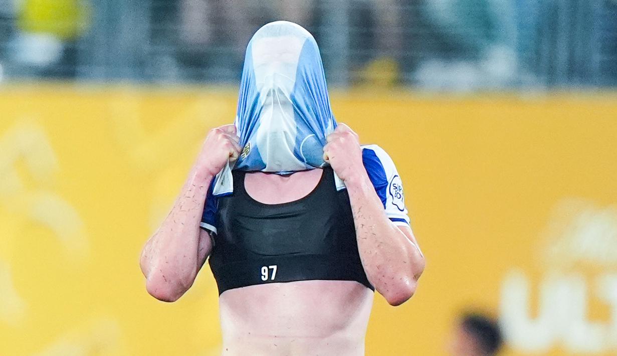 Pertandingan yang berlangsung di MetLife Stadium, East Rutherford, pada Selasa (24/6/2025) pagi WIB berakhiri sama kuat 4-4. (AP Photo/Frank Franklin II)