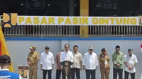 Presiden Joko Widodo saat meresmikan Pasar Pasir Gintung di Kota Bandar Lampung. Foto : (Liputan6.com/Ardi).