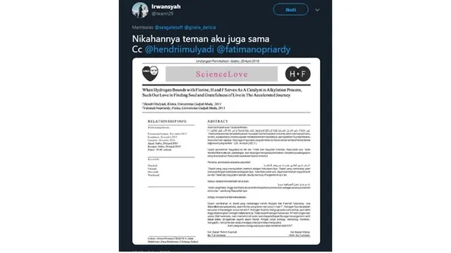 Pria Ini Unggah Undangan Pernikahan Layaknya Jurnal Skripsi, Bikin Geleng Kepala