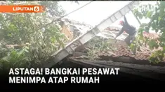Polres Bogor bersama Koramil Kemang dan warga bergotong royong mengevakuasi bangkai pesawat yang menimpa rumah warga di Kampung Babakan, Desa Pondok Udik, Kecamatan Kemang, Kabupaten Bogor, Selasa siang.