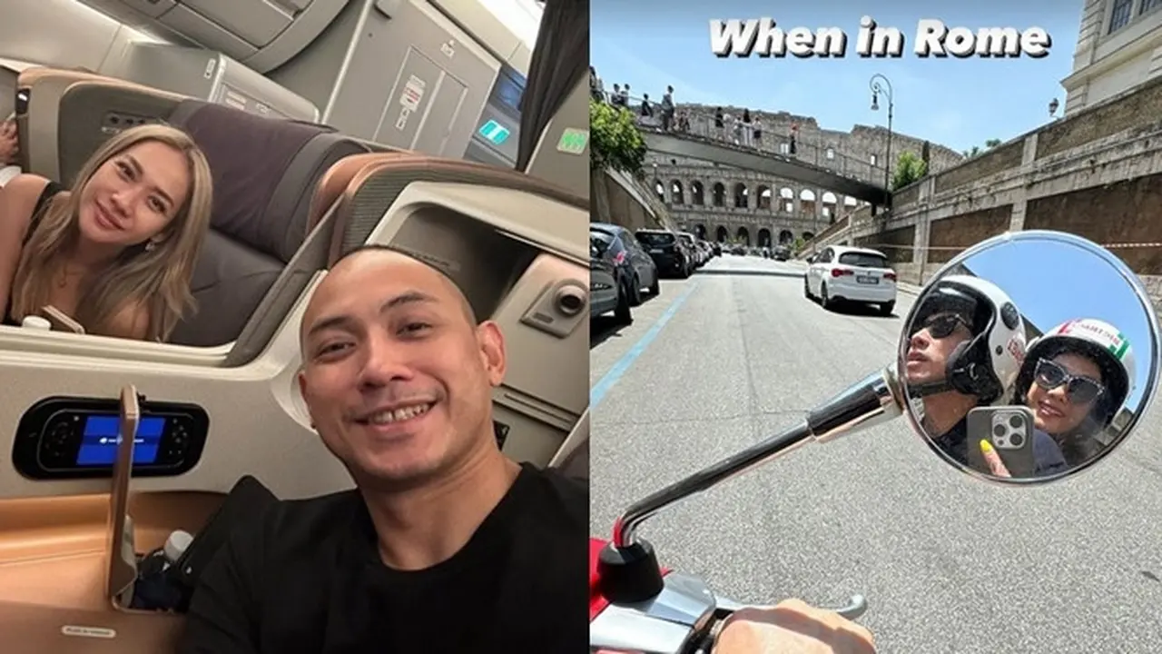 7 Potret Bunga Citra Lestari dan Tiko Liburan ke Italia, Seru Naik Scooter di Roma