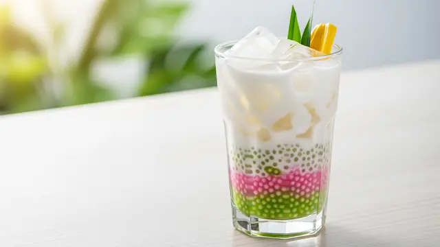 Es Sagu Mutiara Warna-warni