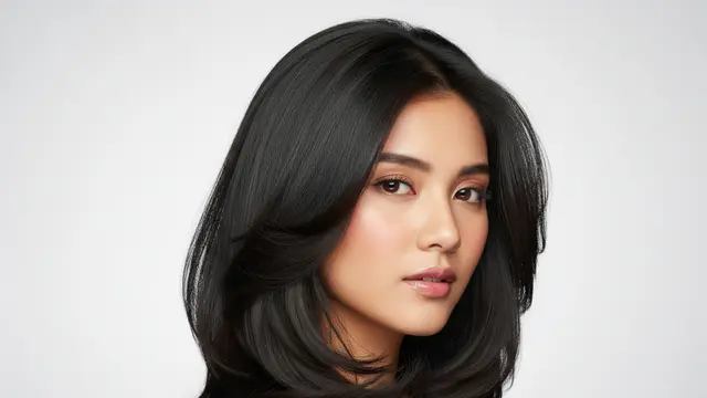 Layered Medium Hair