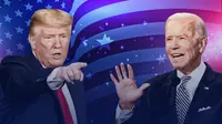 Ilustrasi Pilpres AS, Donald Trump Vs Joe Biden. (Liputan6.com/Trie Yasni)