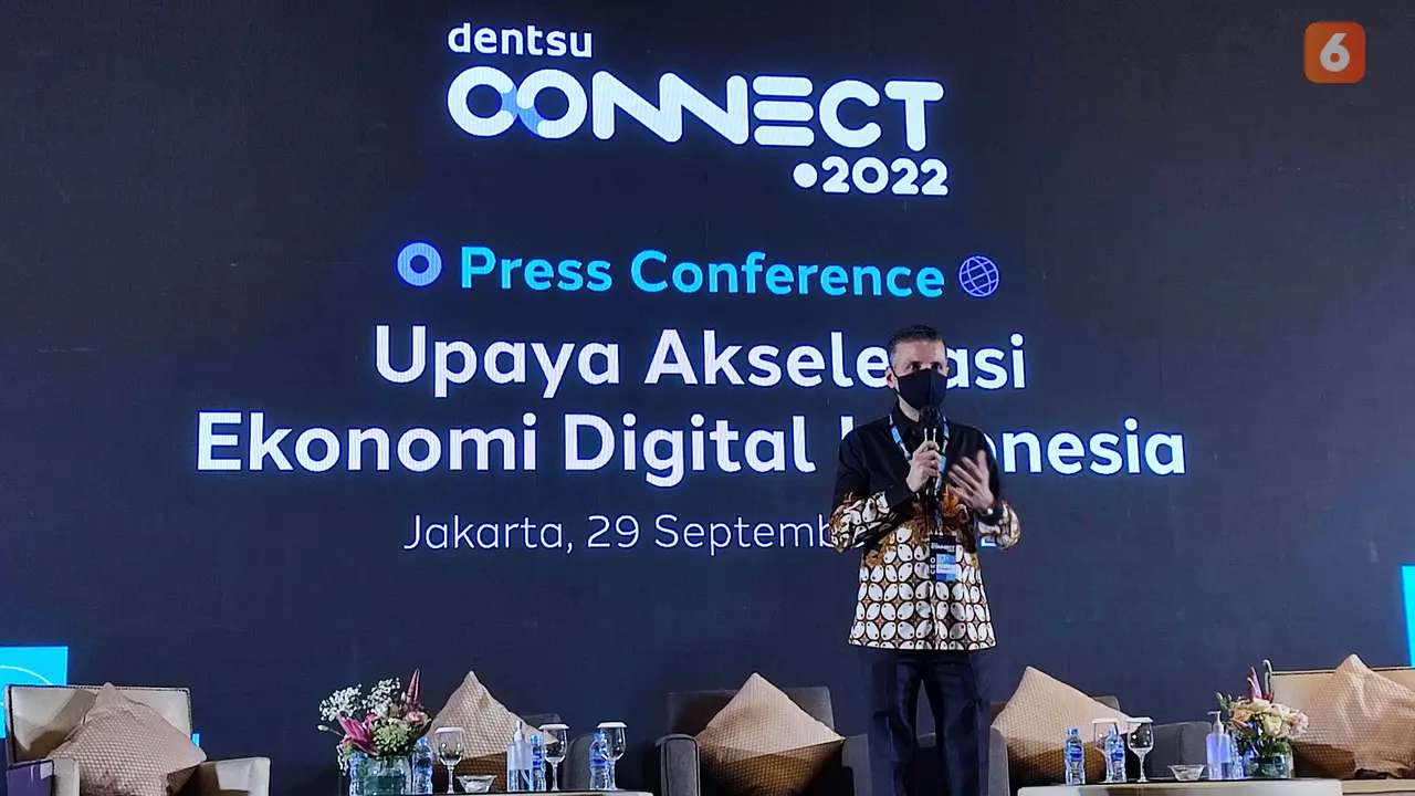 <p>Prakash Kamdar, CEO Dentsu Indonesia dan Singapura membuka Dentsu Connect 2022. (Liputan6.com/ Giovani Dio Prasasti).</p>