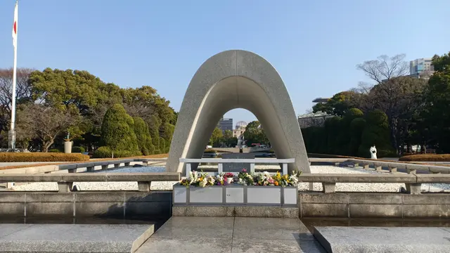 Memorial cenotaph for the A-bomb victims