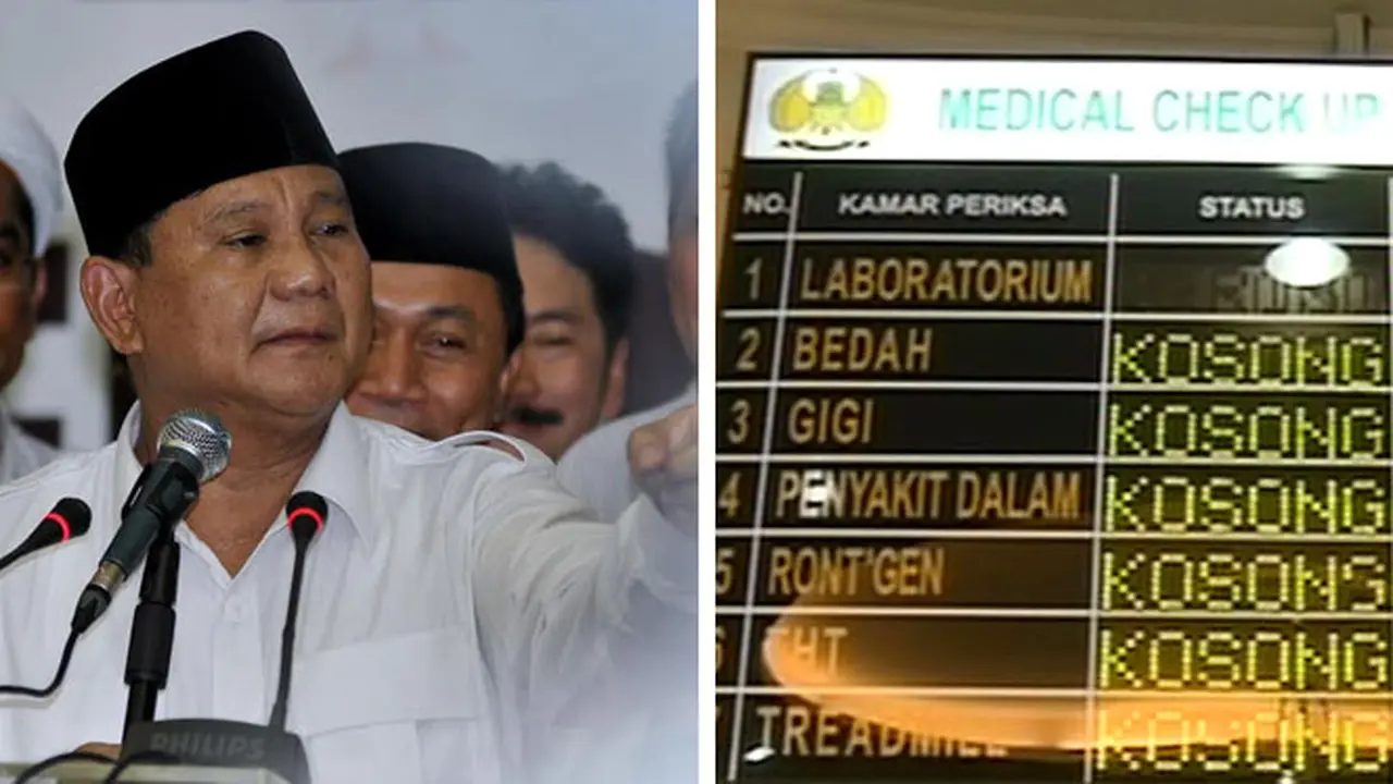 Prabowo Galang Dukungan - Tes Kesehatan Capres Cawapres