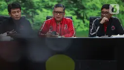 Hasto mengatakan bahwa PDIP merupakan partai yang memiliki pijakan kuat dalam sejarah bangsa Indonesia. (Liputan6.com/Angga Yuniar)