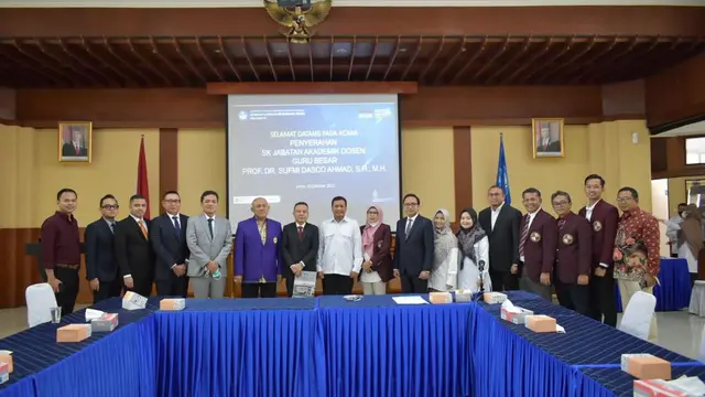 Wakil Ketua DPR RI Sufmi Dasco Ahmad resmi menyandang gelar Profesor.