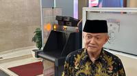 Wakil Ketua Umum Majelis Ulama Indonesia (Waketum MUI) Anwar Abbas menyambangi Bareskrim Polri, Jakarta Selatan&nbsp;dalam rangka mengunjungi dan bersilaturahmi dengan Pimpinan Pondok Pesantren atau Ponpes Al Zaytun Panji Gumilang. (Liputan6.com/Nanda Perdana Putra)