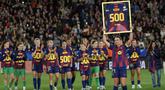 Alexia Putellas mencatatkan penampilan ke-500 bersama Barcelona saat laga perempat final Liga Champions Wanita 2025/2026 melawan Real Madrid, Kamis (02/04/2026). (AFP/Lluis Gene)