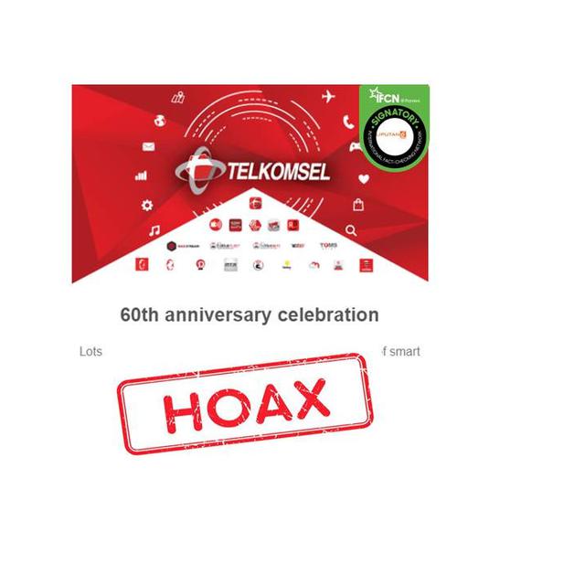 Cek Fakta Hoaks Pesan Berantai Telkomsel Bagikan Hadiah Untuk Rayakan Ulang Tahun Ke 60 Cek Fakta Liputan6 Com