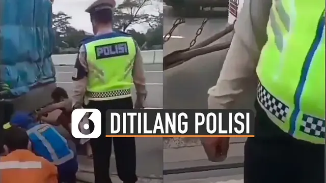 Video pengendara mobil angkutan ditilang saat menolong mobil yang rusak di jalan viral di media sosial.