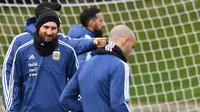 Argentina Vs Italia: Messi Ikut Latihan, Aguero Menepi