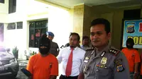 Tersangka pembunuh seorang siswi SMP Gunungkidul, Daerah Istimewa Yogyakarta. (Liputan6.com/Fathi Mahmud)