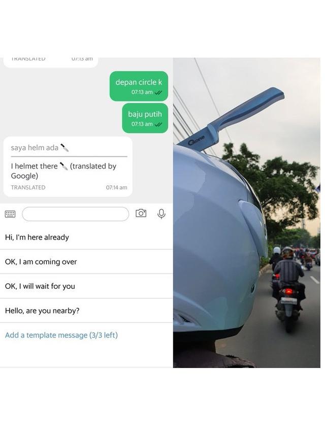 6 Aksesoris Tambahan di Helm Ojek Online Ini Kelewat Unik, Kocak