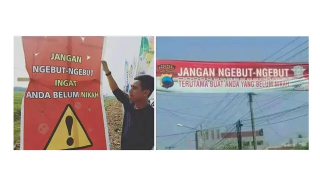 Bikin Ngenes, Ini Spanduk Polisi Buat Para Jomblo yang Mudik