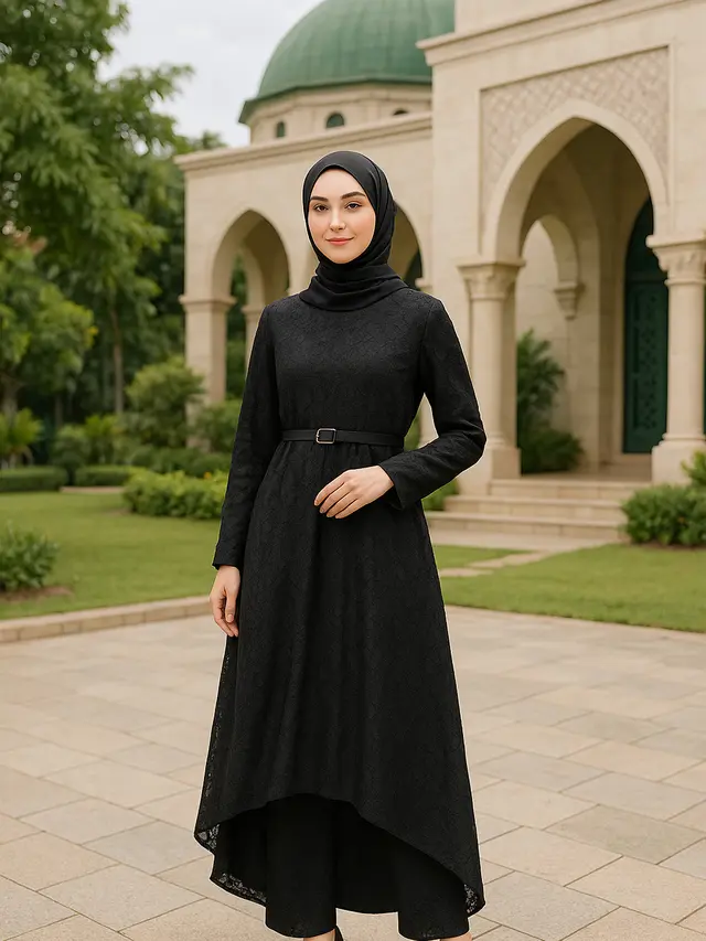 Rekomendasi Gamis Brokat Belah Depan yang Trendi di 2025