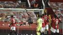 Tak ada gol tambahan yang tercipta dari kedua tim di sisa pertandingan berkat penampilan gemilang David De Gea yang beberapa kali menggagalkan peluang Newacastle. (Foto: AP/Pool/Oli Scarff)