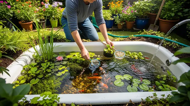 Cara Membuat Kolam Ikan Mini dari Bathtub Bekas/Gemini AI