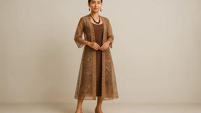 Model Cardigan Tile untuk Kondangan/Ilustrasi oleh AI