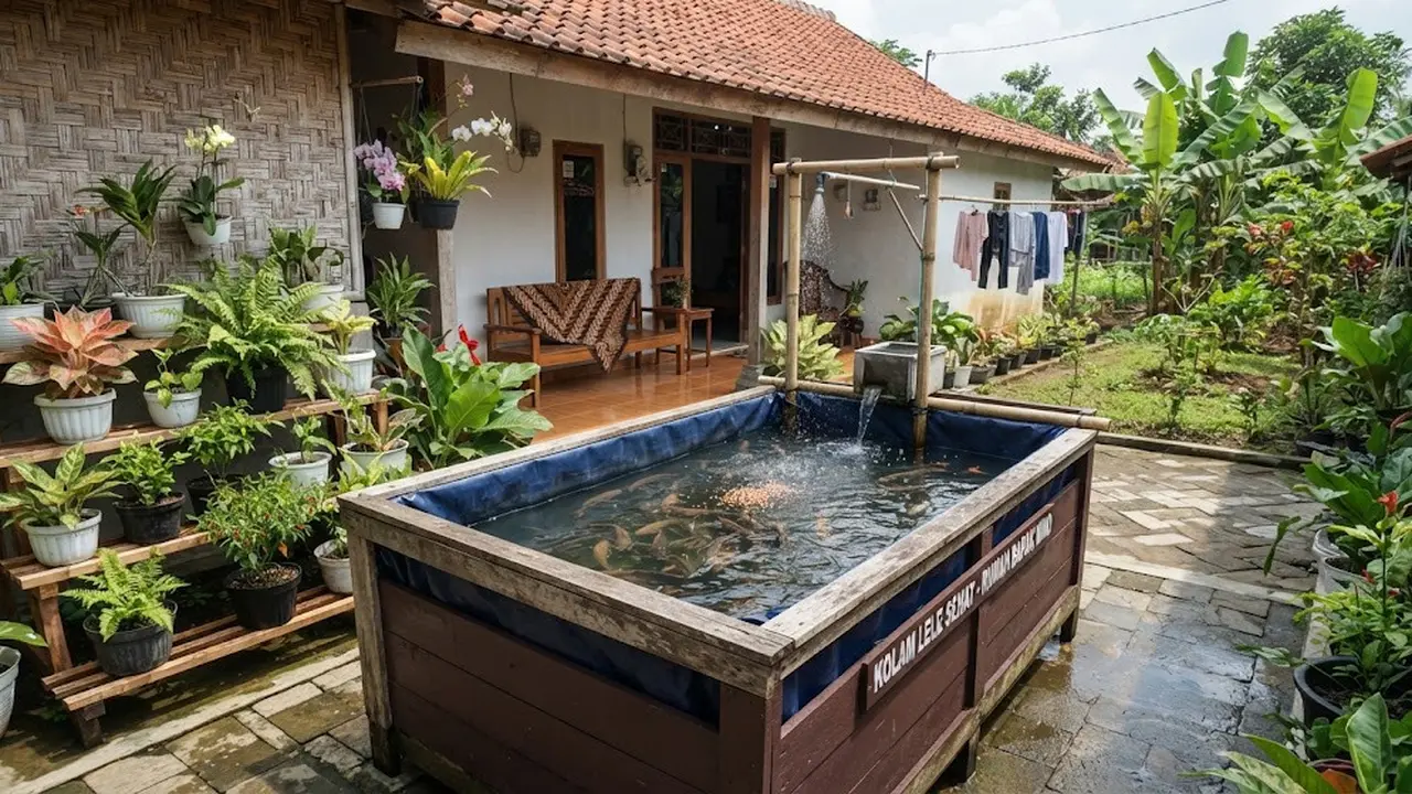 Cara membuat kolam lele hemat tempat dengan memanfaatkan kandang bekas yang bisa bantu ketahanan pangan keluarga di masa krisis