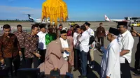 Cawapres Ma'ruf Amin memulai kunjungan ke Sumatera Barat. (Liputan6.com/ Putu Merta Surya Putra)