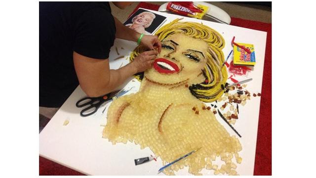 lukisan pakai permen