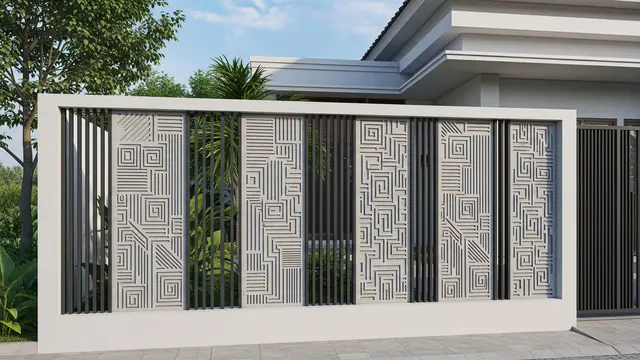 Model Pagar Besi Kombinasi GRC 2025/ Ilustrasi AI