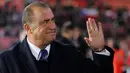 3. Fatih Terim (Turki), sebulannya mantan pelatih AC Milan ini mendapatkan gaji sebesar 291.66 euro atau 4,31 miliar rupiah. Dengan gaji besar dirinya mampu membawa Turki bersaing di Eropa. (AFP/Milan Kammermayer) 