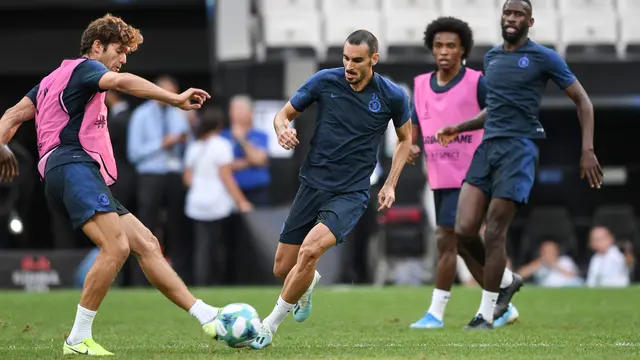 Hadapi Liverpool di Piala Super Eropa, Pemain Chelsea Semangat Berlatih