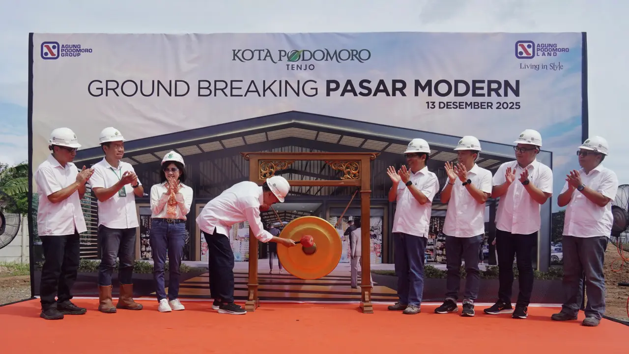 Agung Podomoro Group melalui PT Mitra Abadi Utama secara resmi memulai pembangunan Pasar Modern Kota Podomoro Tenjo. (Foto: Agung Podomoro)