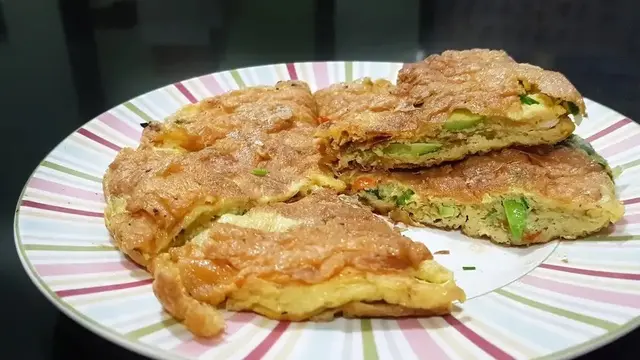 Resep telur dadar peda petai. (dok. Cookpad @mbantuk)