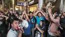 Presiden Inter Milan, Erick Thohir, nonton bareng Inter Milan melawan Sassuolo bersama ratusan anggota Inter Club Indonesia, kelompok supporter Nerazzurri di Indonesia. (Bola.com/Vitalis Yogi Trisna)