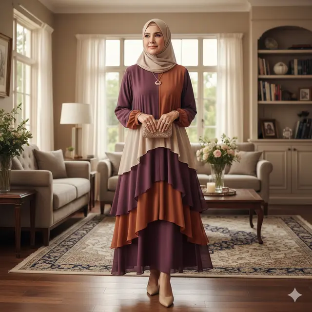 Model Gamis Harian yang Nyaman Dipakai Ibu Usia 50 Tahun ke Atas