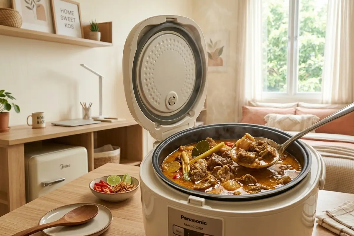 gulai cincang ala Padang pakai magic com Gemini AI