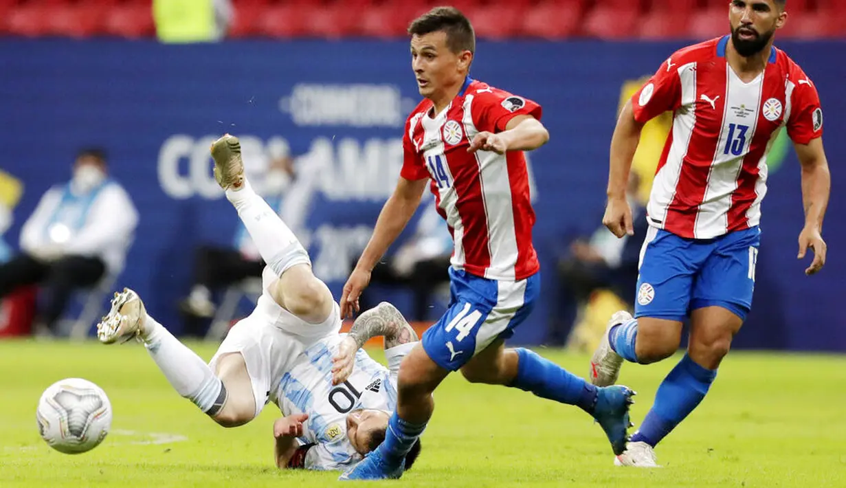 Argentina melanjutkan tren positif mereka di Copa America 2021 usai menundukkan Paraguay dengan skor tipis 1-0 pada laga Grup A yang digelar di Estadio Nacional de Brasilia, Selasa (22/6/2021).