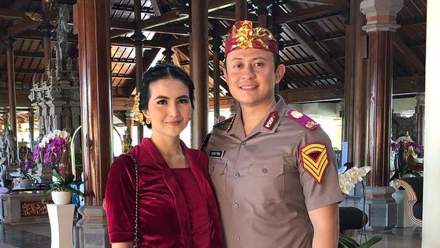 6 Potret Kadek Devi Temani Suami Bertugas, Jadi Ibu Bhayangkari