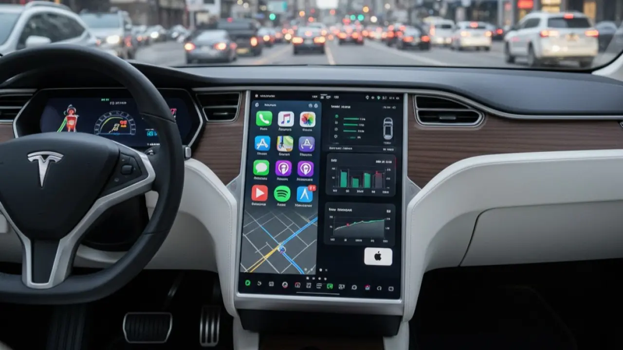 Apple CarPlay dari Tesla