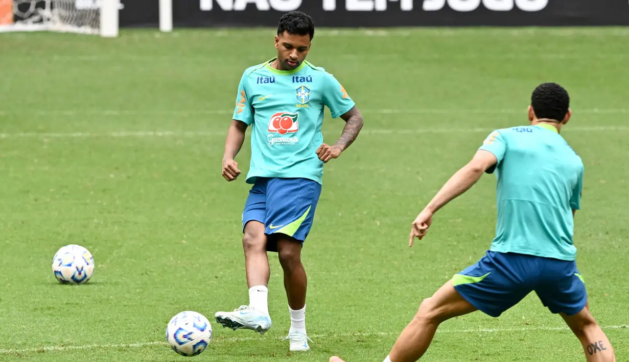 Laga antara Brasil dan Argentina akan berlangsung di Stadion Mas Monumental, Buenos Aires pada Rabu (26/3/2025) pagi Waktu Indonesia Barat. (EVARISTO SA/AFP)