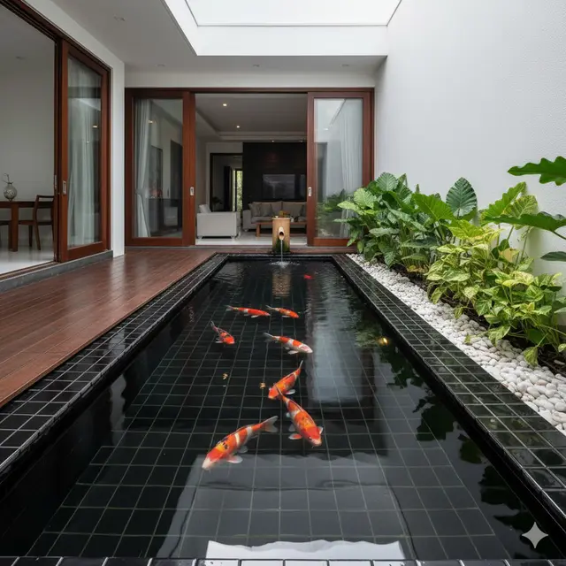 Desain Kolam Ikan Keramik Minimalis