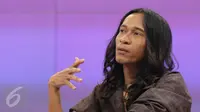Aming Sugandhi mengaku bukanlah tipe orang yang peduli komentar haters, Jakarta, Kamis (8/9). Namun, Aming marah besar ketika para pembenci itu mulai dirasa keterlaluan saat mengomentari sang istri, Evelyn Nada Anjani. (Liputan6.com/Herman Zakharia)