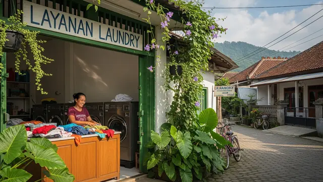Ilustrasi Jasa Laundry/Gemini AI