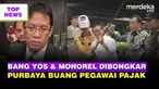 Mantan Gubernur Jakarta Sutiyoso atau akrab disapa Bang Yos melihat langsung pembongkaran tiang proyek monorel dibongkar.