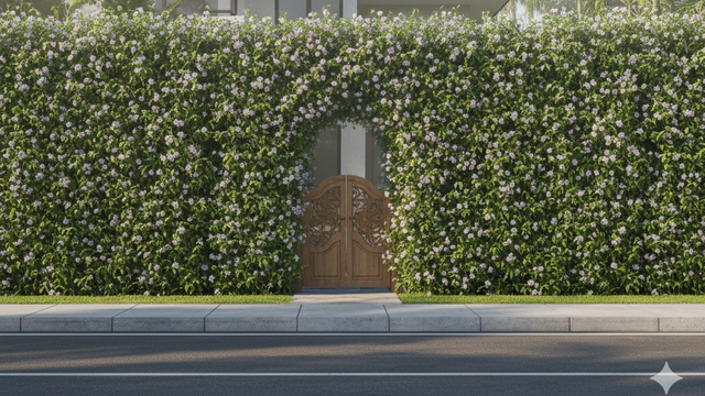 Valla de la casa de Mimosa diplotricha (Gemini AI)