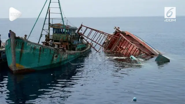 Puluhan kapal asing yang melakukan pencurian ikan di wilayah perairan Indonesia beberapa waktu lalu akhirnya ditenggelamkan.  Puluhan kapal asing ini ditenggelamkan di perairan Natuna provinsi Kepulauan Riau.