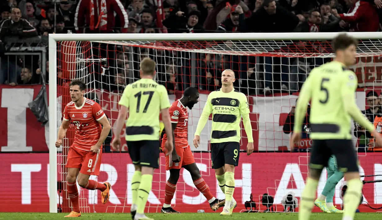 Erling Haaland gagal mengeksekusi penalti untuk pertama kalinya dalam karier di Manchester City, dari 8 kesempatan. Ia terakhir kali gagal mencetak gol dari titik putih saat membela Borussia Dortmund melawan Union Berlin pada April 2021. (AFP/Chistof Stache)
